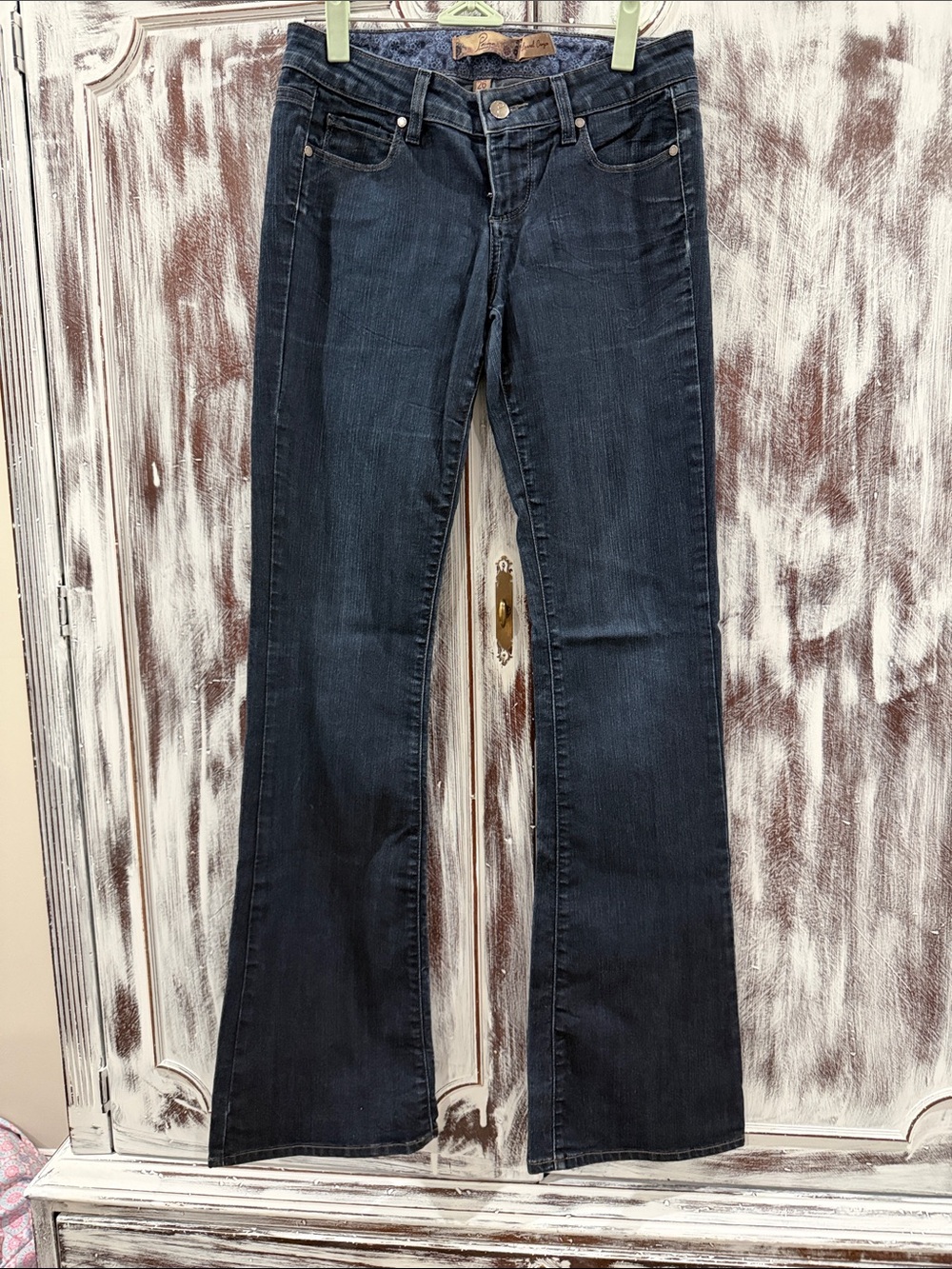 PAIGE Dark Blue Wide Leg Jeans
